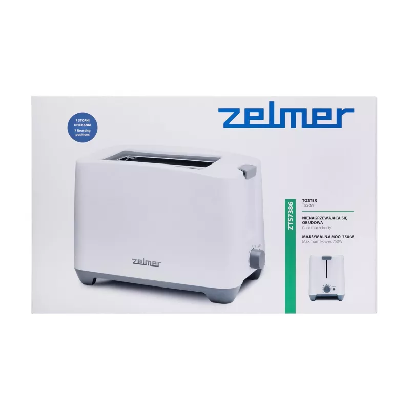Zelmer ZTS7386 Toaster 2 Scheiben 750 W Weiß