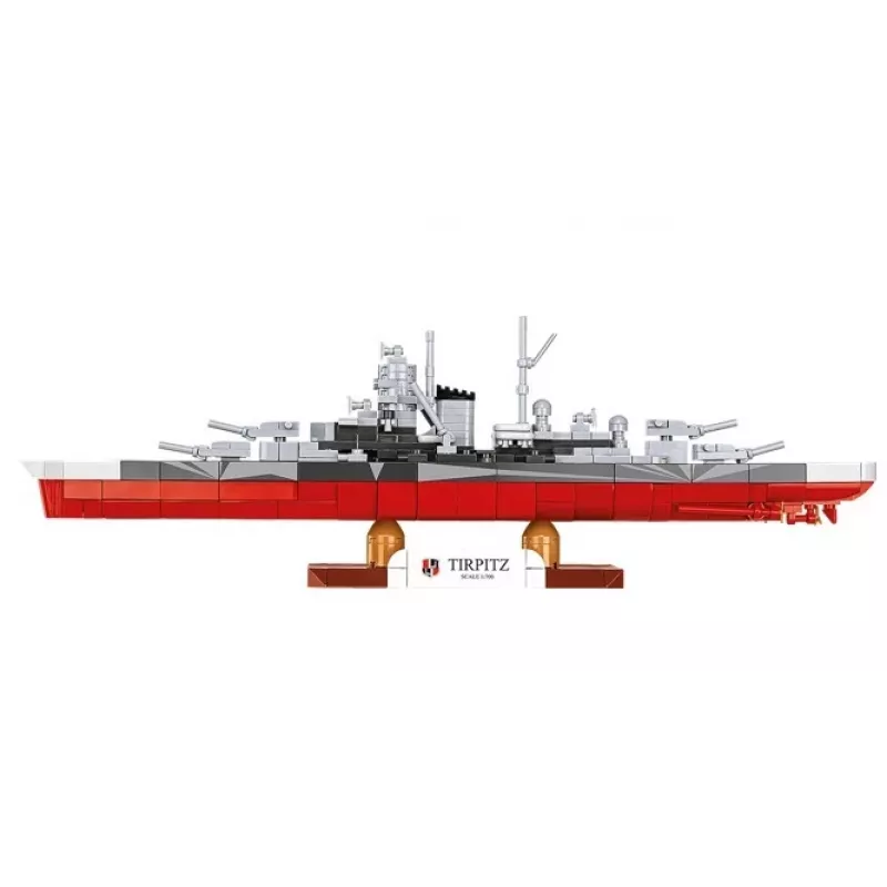 Konstruktionsset Cobi Schlachtschiff Tirpitz Modell mit 593 Teilen, maßstabsgetreu und Display-Merkmale