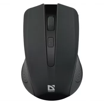 Kabellose RF-Maus DEFENDER Accura MM-935 — optisch 1600 DPI, beidhändig, 3 Tasten, USB-Empfänger, schwarz