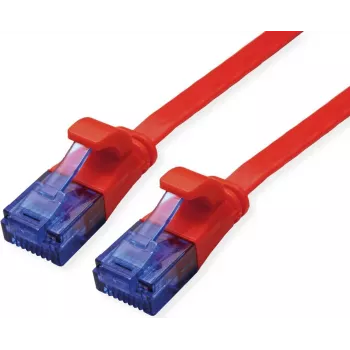 VALUE Patchkabel Cat.6A (Klasse EA) UTP, extra-flach, Rot, 5 m (21.99.2025)