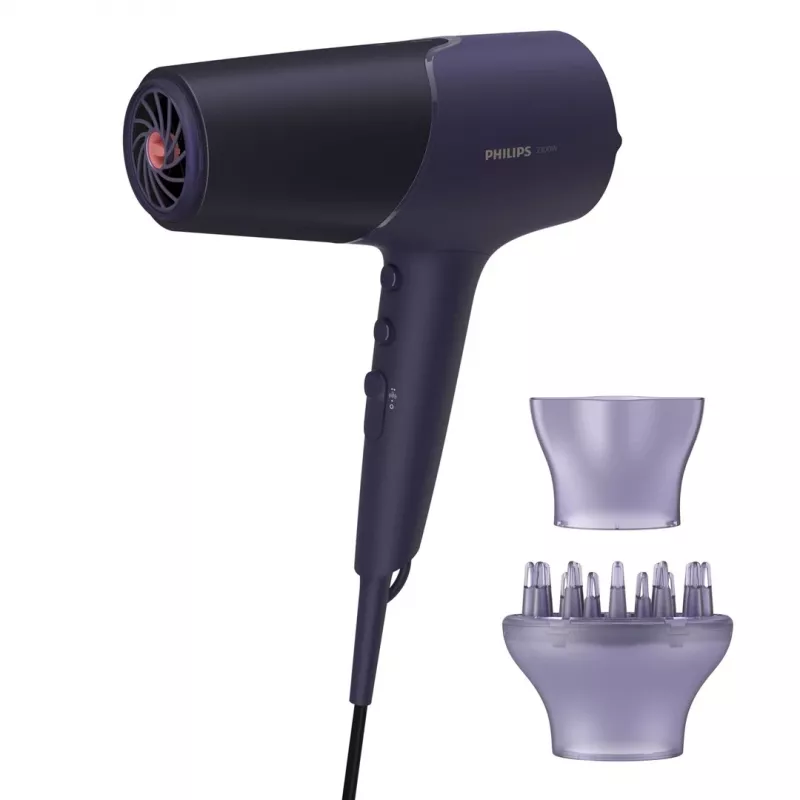 Haartrockner Philips 5000 Series BHD514/00, 2300 W, violett, 6 Geschwindigkeiten, 6 Hitzestufen, ionisch, Cool Shot