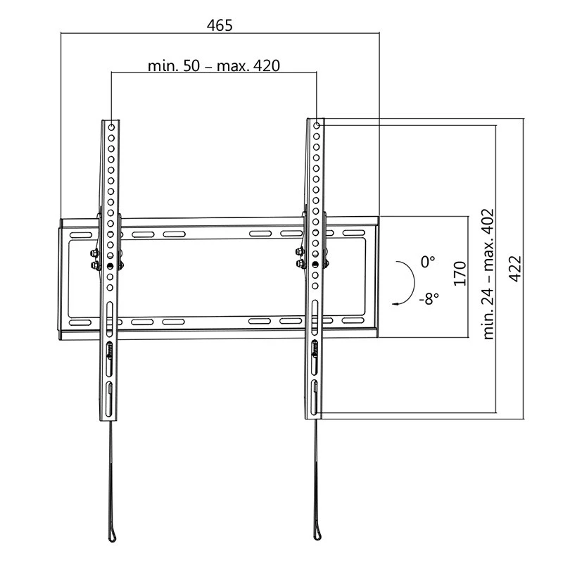 LogiLink BP0010 TV-Halterung/Standfuß 139,7 cm (55 Zoll) Schwarz
