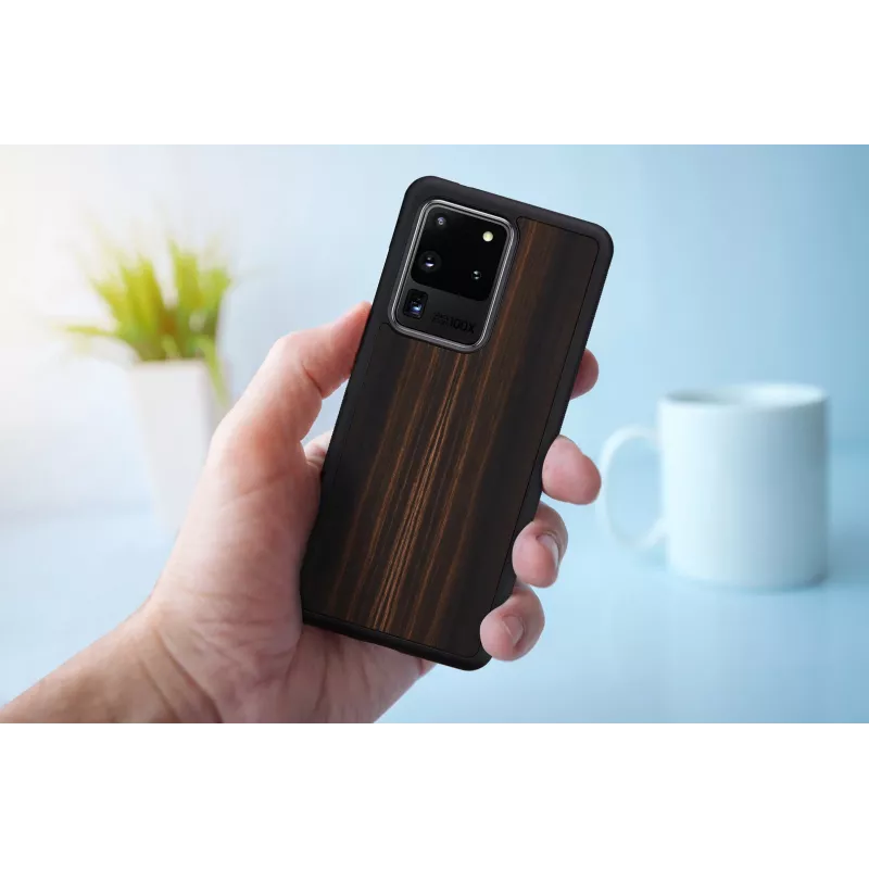 Handyhülle man and wood Galaxy S20 Ultra Ebenholz Schwarz — schützende Smartphone-Hülle