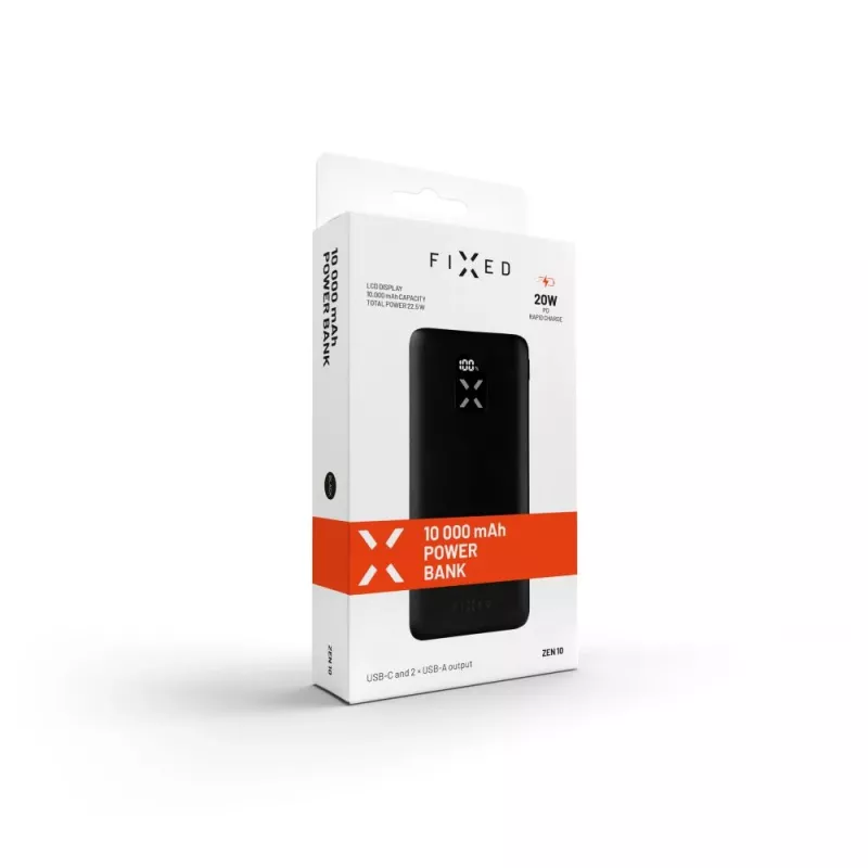 Powerbank Zen 10000 mAh Schwarz, FIXZEN-10-BK