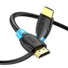 HDMI-Kabel Vention AACBN 15 m, HDMI Typ A auf Typ A, HDMI 2.0, 18 Gbit/s, ARC, vergoldete Kontakte, schwarz