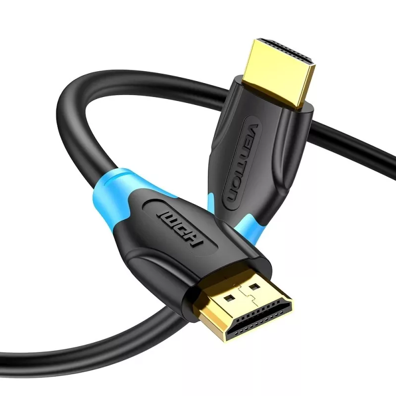 HDMI-Kabel Vention AACBN 15 m, HDMI Typ A auf Typ A, HDMI 2.0, 18 Gbit/s, ARC, vergoldete Kontakte, schwarz