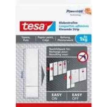 tesa 77771 Klebestreifen für Tapeten und Putz Weiß Inhalt: 3 St. (77771)