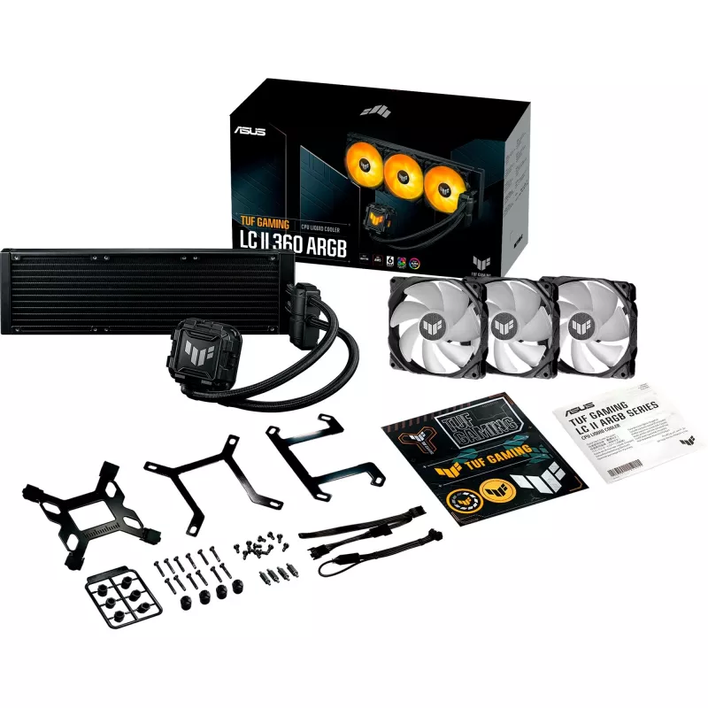 ASUS TUF GAMING LC II 360 ARGB Prozessor-Flüssigkeitskühlsatz 12 cm Schwarz