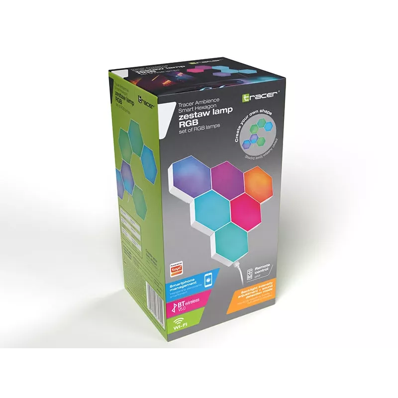 Einbau-RGB-LED-Panel TRACER Smart Hexagon Tracer 47256 Ambience TRAOSW47256