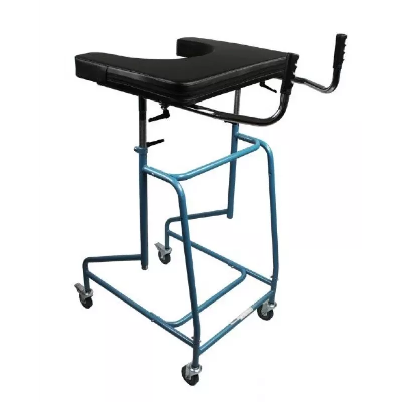 Vierrädriger Stützrollator VITEA CARE VCBK2A mit höhenverstellbarem, faltbarem Stahlrahmen, Bremsen, 4 Gummirädern, max. Belastung 125 kg