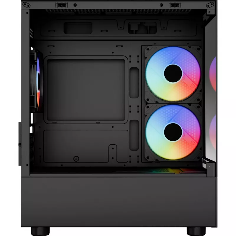 Micro/Mini-ITX-Computergehäuse AEROCOOL Geh Viewport Mini-G-BK-v4 ARGB schwarz