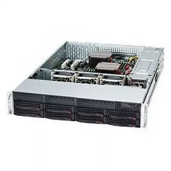 Super Micro Supermicro SC825 TQC-600LPB - Rack Mount 2U - E-ATX - SATA/SAS - Hot-Swap 600 Watt - Schwarz (CSE-825TQC-600LPB)