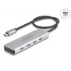 DeLOCK USB Type-C Hub 10 Gbps 4 Ports Aluminium Grau