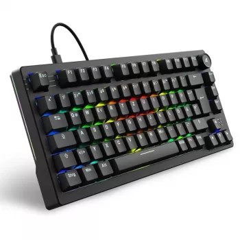 Sharkoon SGK25 Tastatur Home USB QWERTZ Deutsch Schwarz 75% RGB LED
