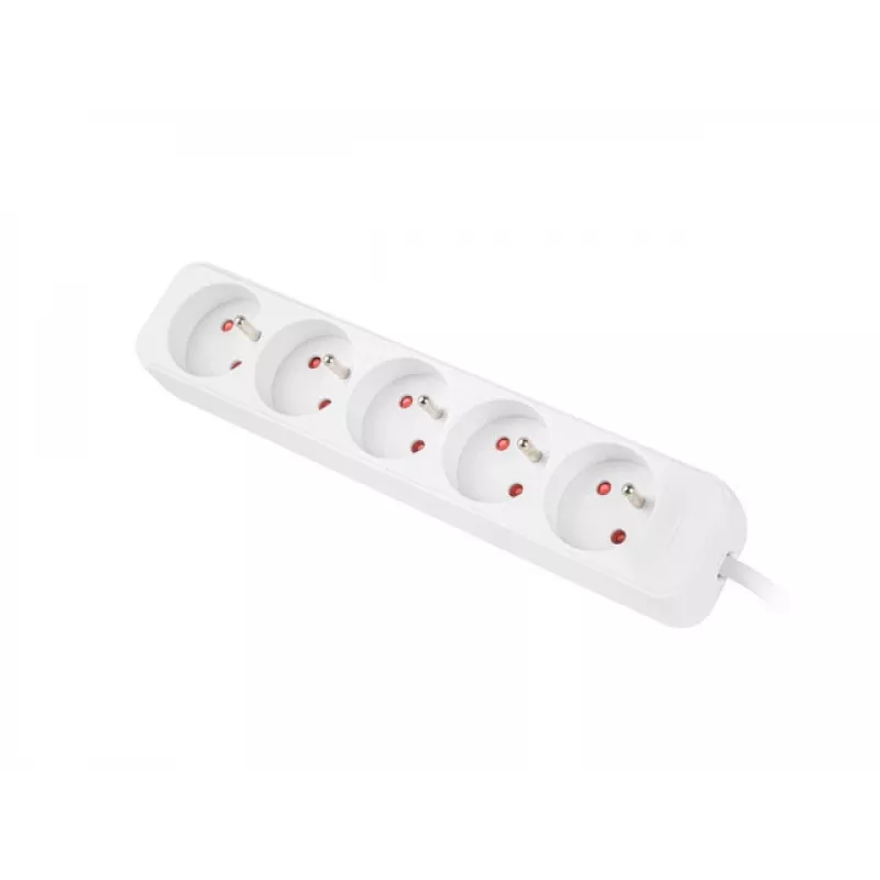 LANBERG PS0-05E-0150-W 1,5 m Weiß 5-fach 230V Lanter Verlängerungskabel aus Vollkupfer