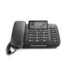 Analoges Telefon Gigaset DL380 mit Anruferkennung, kabelgebundener Hörer, schwarz