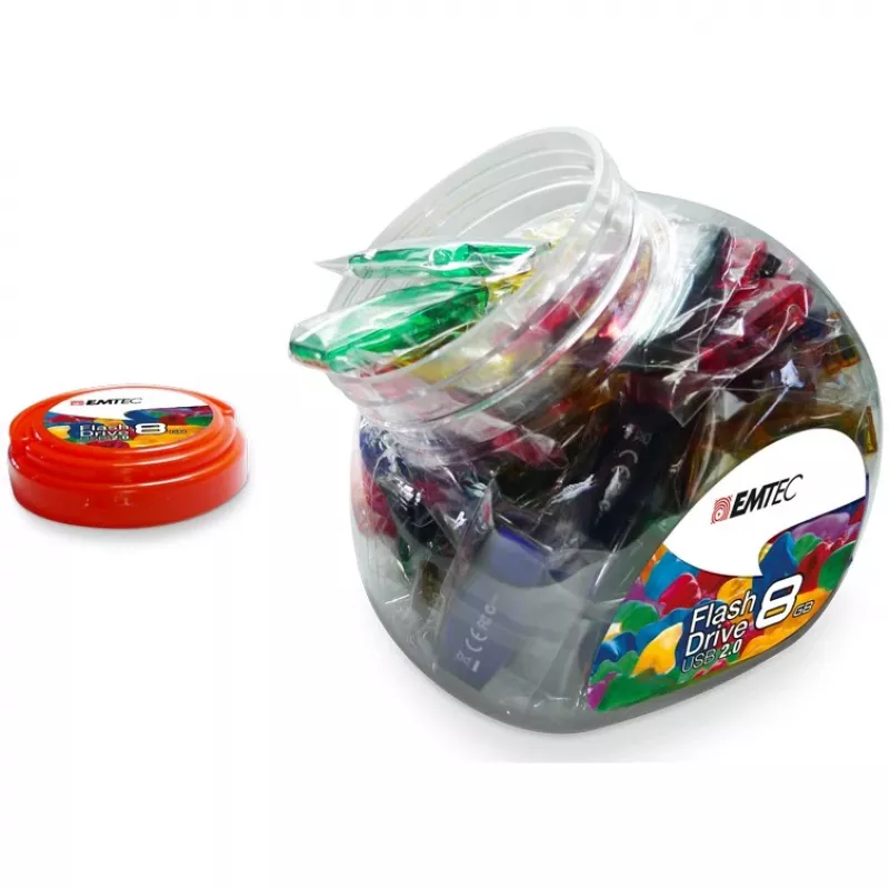 USB-Stick Emtec 32 GB USB Typ-A C410 Color Mix Candy Jar