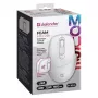 Kabellose Maus DEFENDER 52297 Silent Click – beidhändig, 2,4 GHz Nano-USB, 1600 DPI, weiß
