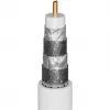 Goobay SAT-Antennenkabel (135 dB Typ), 4-fach geschirmt, 5 m, Weiß - vergoldet, F-Stecker > F-Stecker (70644)