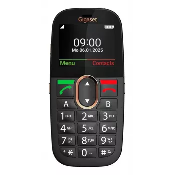 Seniorenhandy Gigaset GL695 — 2,31 Zoll (5,87 cm) Display, 240×320, Single SIM, 4G, 2 MP Kamera, 1400 mAh, Schwarz