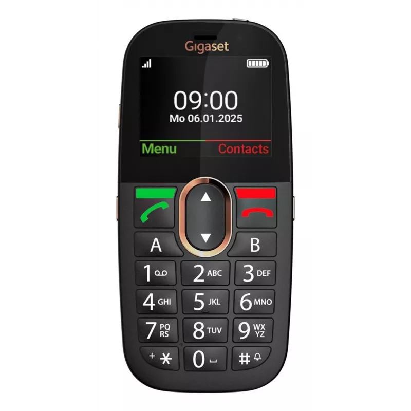 Seniorenhandy Gigaset GL695 — 2,31 Zoll (5,87 cm) Display, 240×320, Single SIM, 4G, 2 MP Kamera, 1400 mAh, Schwarz