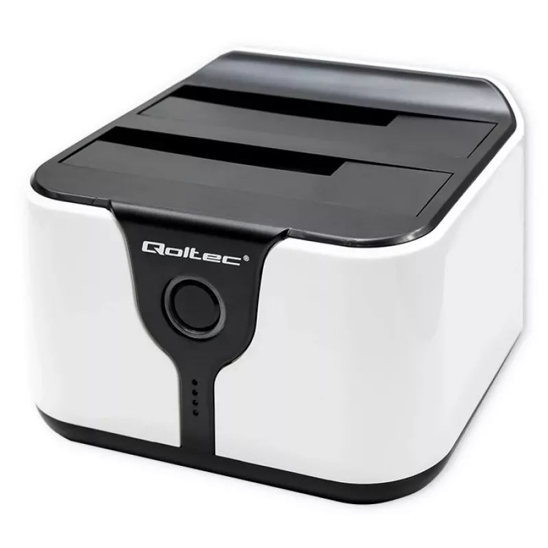 Qoltec 50309 HDD SSD 2.5 3.5 Dockingstation | SATA III | USB 3.0 | Super Speed 5 Gb/s | mit Klonfunktion