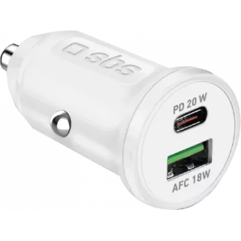 SBS Autoladegerät 12/24V 1x Typ C PD+ USB 2.1 A weiß
