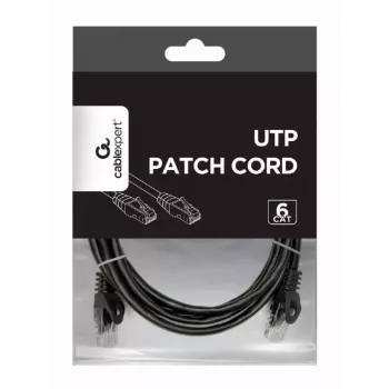 Netzwerkkabel Gembird PP6U-2M/BK RJ-45 Cat6 2m Schwarz