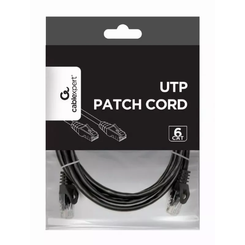 Netzwerkkabel Gembird PP6U-2M/BK RJ-45 Cat6 2m Schwarz