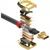 Lindy 10m Standard HDMI-Kabel, Gold Line, 10 m, HDMI Typ A (Standard), HDMI Typ A (Standard), 4096 x 2160 Pixel, Gold, Grau