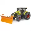 Spielzeugtrecker BRUDER Claas Axion 950 mit Schneeketten und Schneeschild, maßstabsgetreues Modell