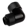 Alphacool Eiszapfen 13/10mm compression 90° rotatable G1/4 - Flüssigkühlsystemarmatur - Deep Black, mattschwarz (17230)