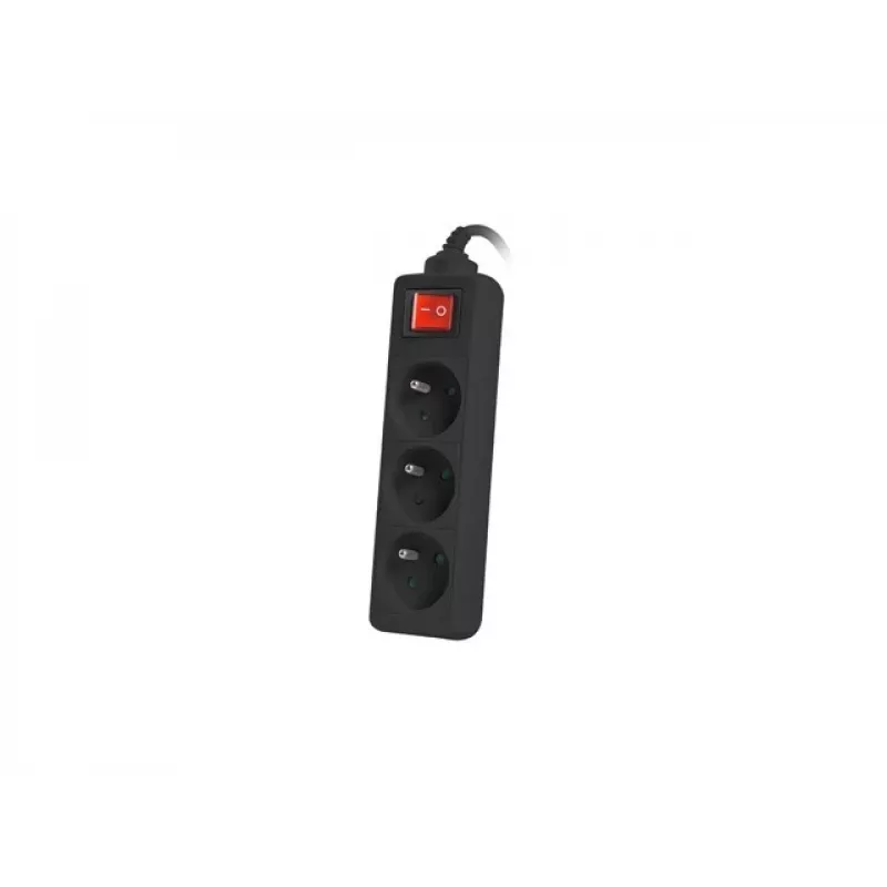 Lanberg PS1-03E-0150-BK Verlängerungskabel (1,5 m, Schwarz)