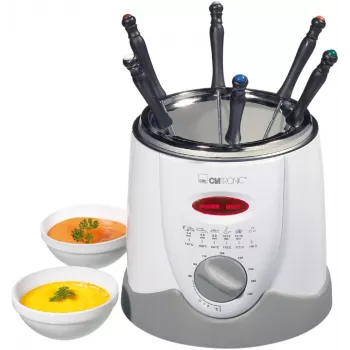 Clatronic FFR 2916 Single 1 L Standgerät 900 W Fritteuse Grau, Weiß