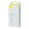 3in1 USB-Kabel Baseus StarSpeed Series, USB-C + Micro + Lightning 3,5A, 1,2m (Blau)