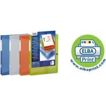ELBA Polyvision Sammelmappe, A4, PP, Füllhöhe 40 mm, transparente Fronttasche, transparent (994034 FL)