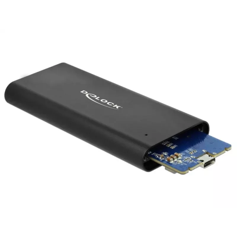 Delock - Speichergehäuse - M.2 - M.2 NVMe-Karte - USB 3.1 (Gen 2) - Schwarz (42614)