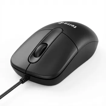 TERRA Maus 1500 kabelgebunden USB schwarz 3 Tasten, symmetrisch, kabelgebunden, 1,80 m (2920513)