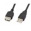 Lanberg CA-USBE-10CC-0050-BK USB-Kabel 5 m USB 2.0 USB A Schwarz (CA-USBE-10CC-0050-BK)