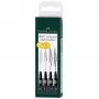 Fineliner Faber-Castell 167115 Multi Schwarz 4 Stück