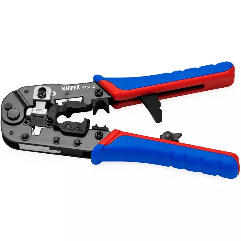 Knipex 97 51 13 Kabelcrimpzange Schwarz, Blau, Rot