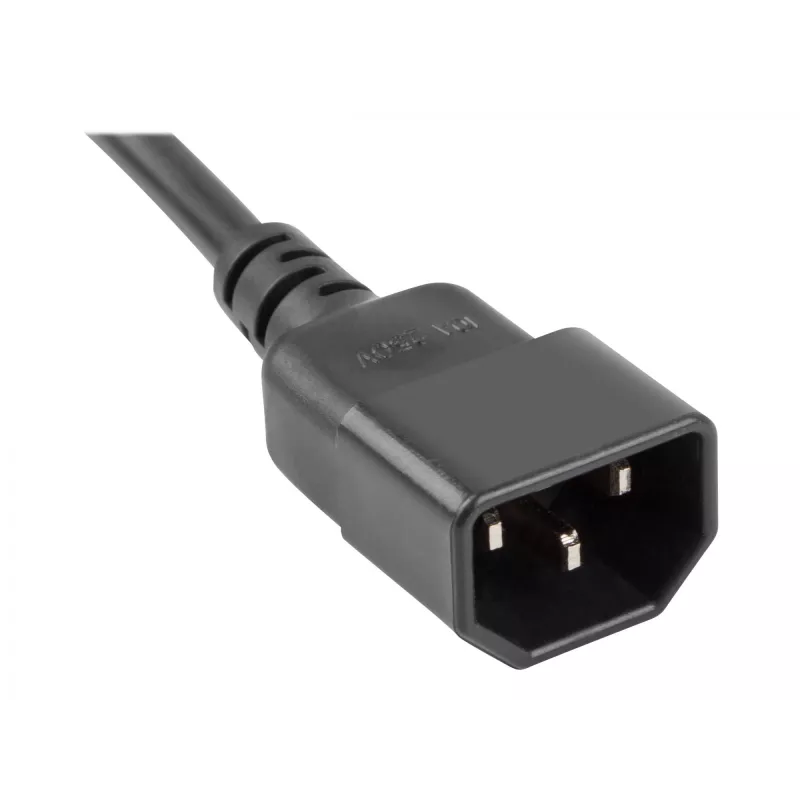 Power Extension Lanberg PS0-04E-0100-IEC-BK 1m 4 AC Outlets Indoor Schwarz