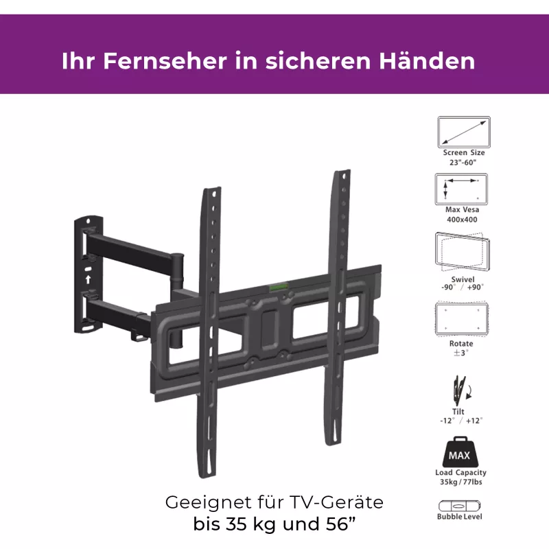Wandhalterung Ultron WM200 88,9 cm (35 Zoll) Schwarz