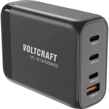 Voltcraft UC-3C1A100W02 USB-Ladegerät 100 W Steckdose Innenbereich USB-C-Buchse USB-A (VC-16619005)
