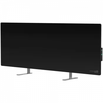 AENO Premium Eco Smart Heater, 700 W, gehärtetes Glas, Infrarot- + Konvektionsheizung, LED-Display, Steckertyp: Europa (E/F-Typ), SCHWARZ