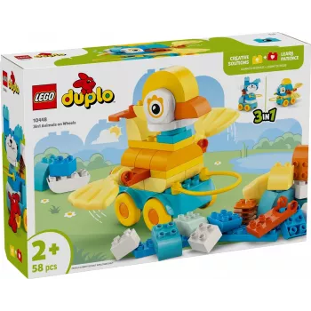 Spielset LEGO DUPLO 3-in-1 Tiere auf Rädern 10448 — DUPLO Bau- und Spieltiere, 58 Teile, ab 2 Jahren