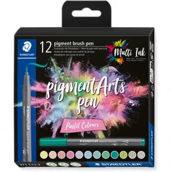 Brush Pen Staedtler Pigment Arts Pastellfarben 12 Stück