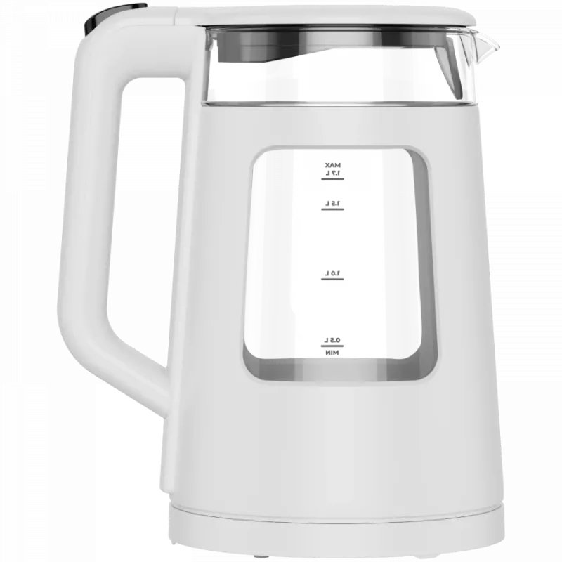 AENO Wasserkocher EK6: 1850-2200W, 2L, Strix, quadratische Form, transparenter Deckel, hochbeständiges Glas, LED-Beleuchtung, automatische Abschaltung, Trockengehschutz