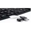 Silikon-Tastatur USB+PS/2 schwarz