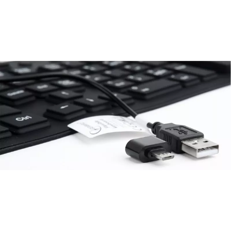 Silikon-Tastatur USB+PS/2 schwarz